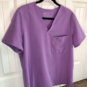 Figs Lilac Dawn scrub top Large